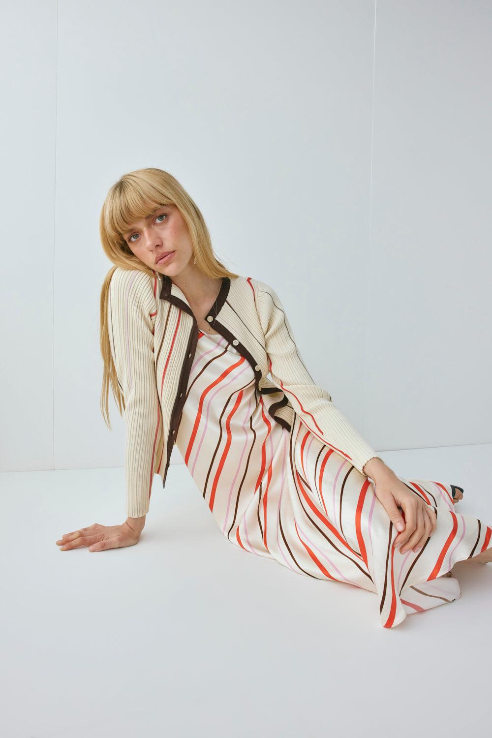 Margaux Knit Cardigan Stripe Product Image