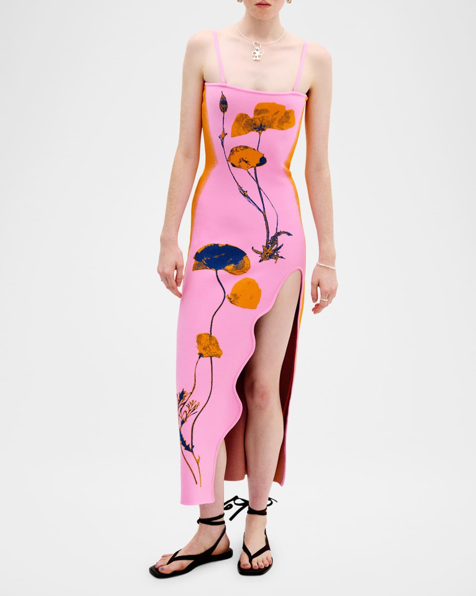 Iris Flower-Print Maxi Tank Dress Product Image