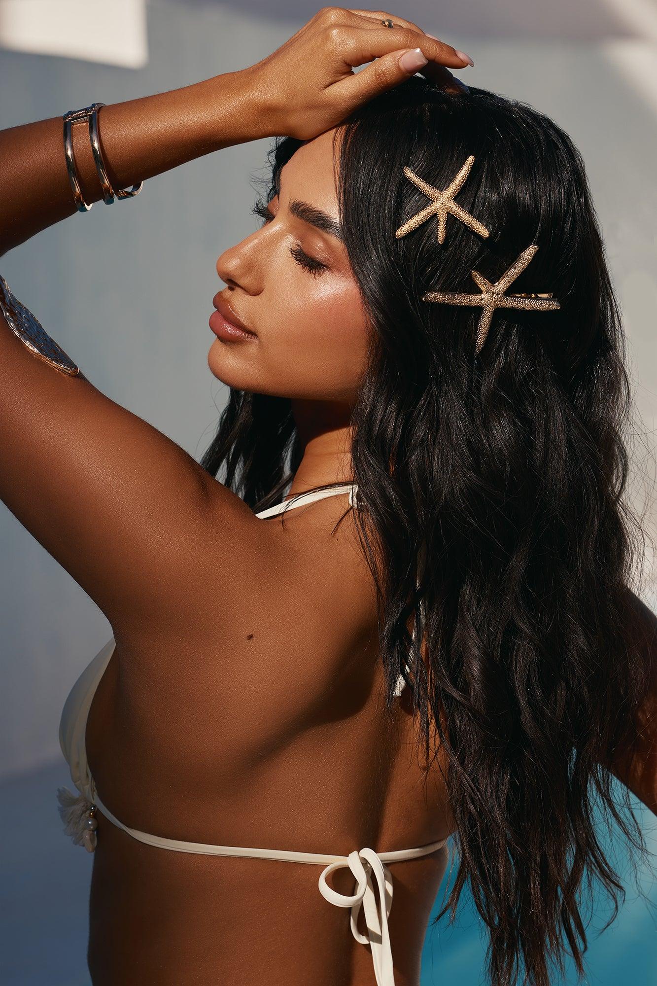 Mermaids Paradise Shells & Pearls Tassels 2 Piece Bikini - Ivory Product Image