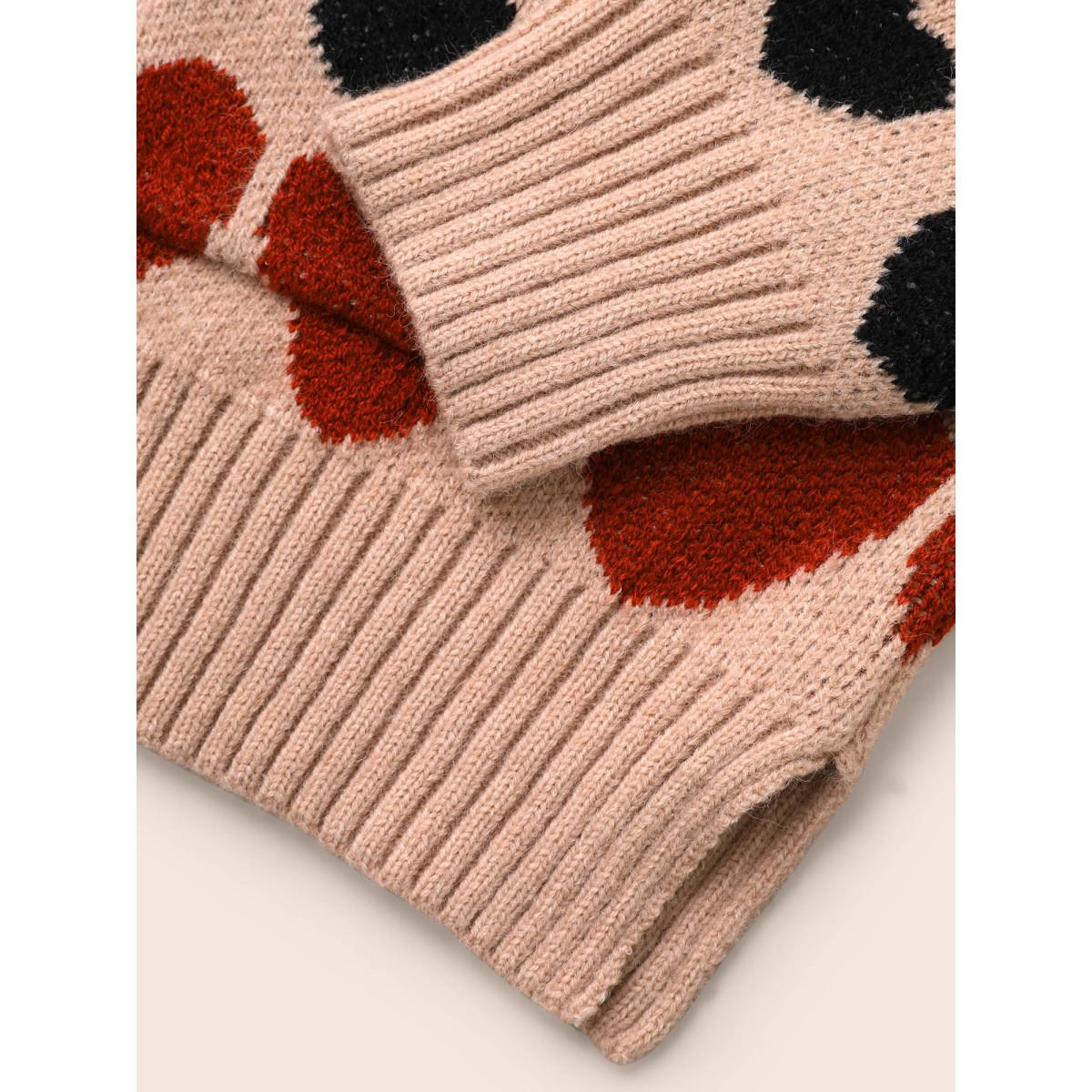 Plus Size Contrast Heart Patch Pocket Cardigan Nudepink Women Casual Loose Long Sleeve Everyday Cardigans BloomChic 14-16/1X Product Image