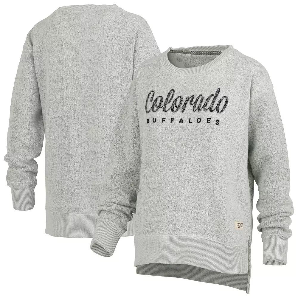Women's Pressbox Heather Gray Colorado Buffaloes Torrington Pullover Sweatshirt, Size: Large, Grey Product Image