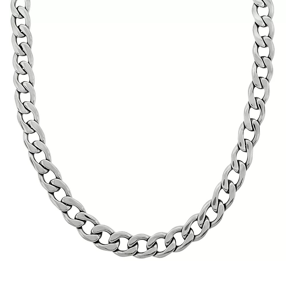 LYNX Stainless Steel Curb Chain Necklace - 22-in. - Men, Men's, Size: 22", Silver Product Image