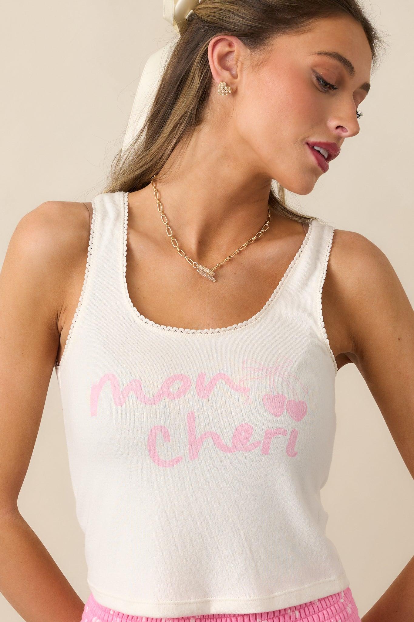 Z Supply Mon Chéri Ivory Vanilla Ice Vintage Tank Product Image