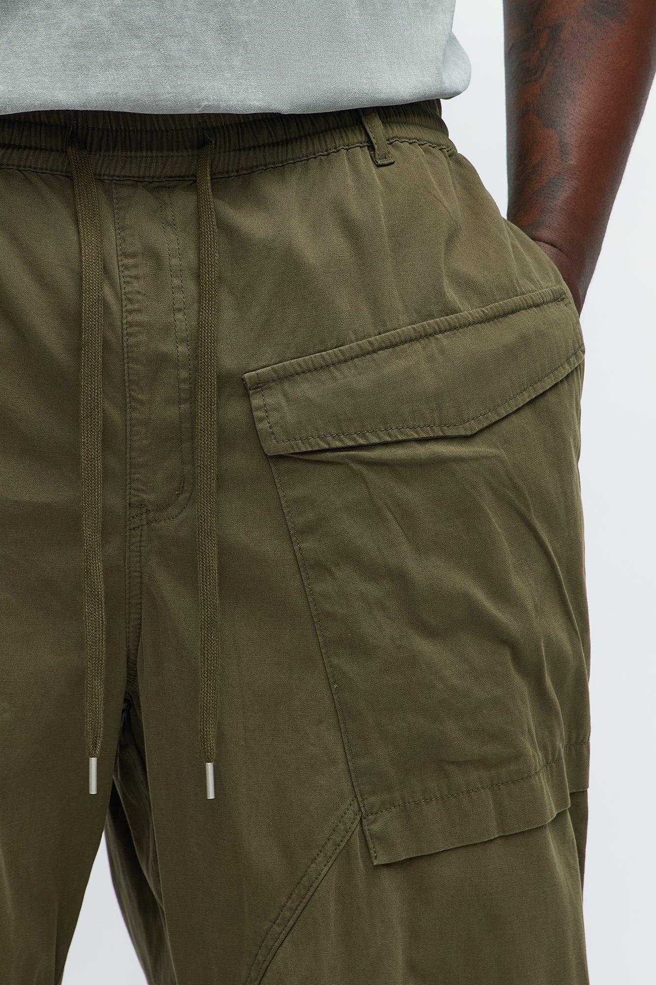 Baggy Lester Cargo Pants - Olive Male Product Image