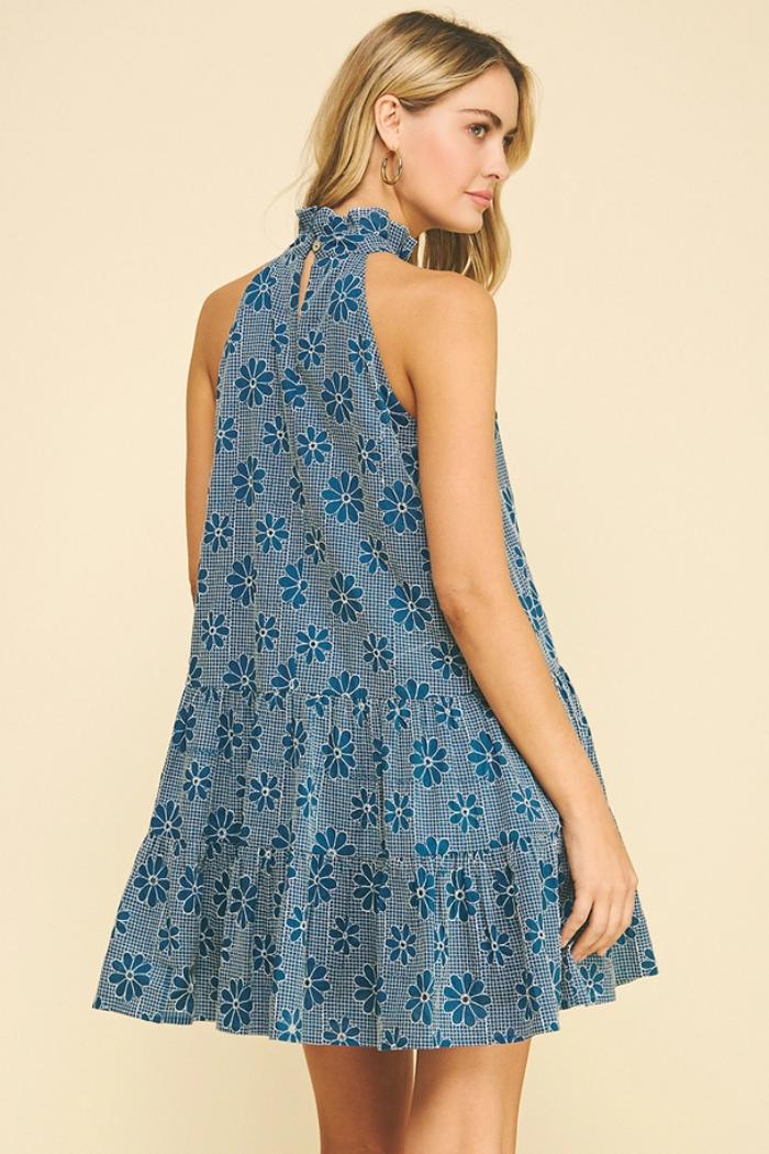 Lisa Floral Embroidered Mini Dress Product Image