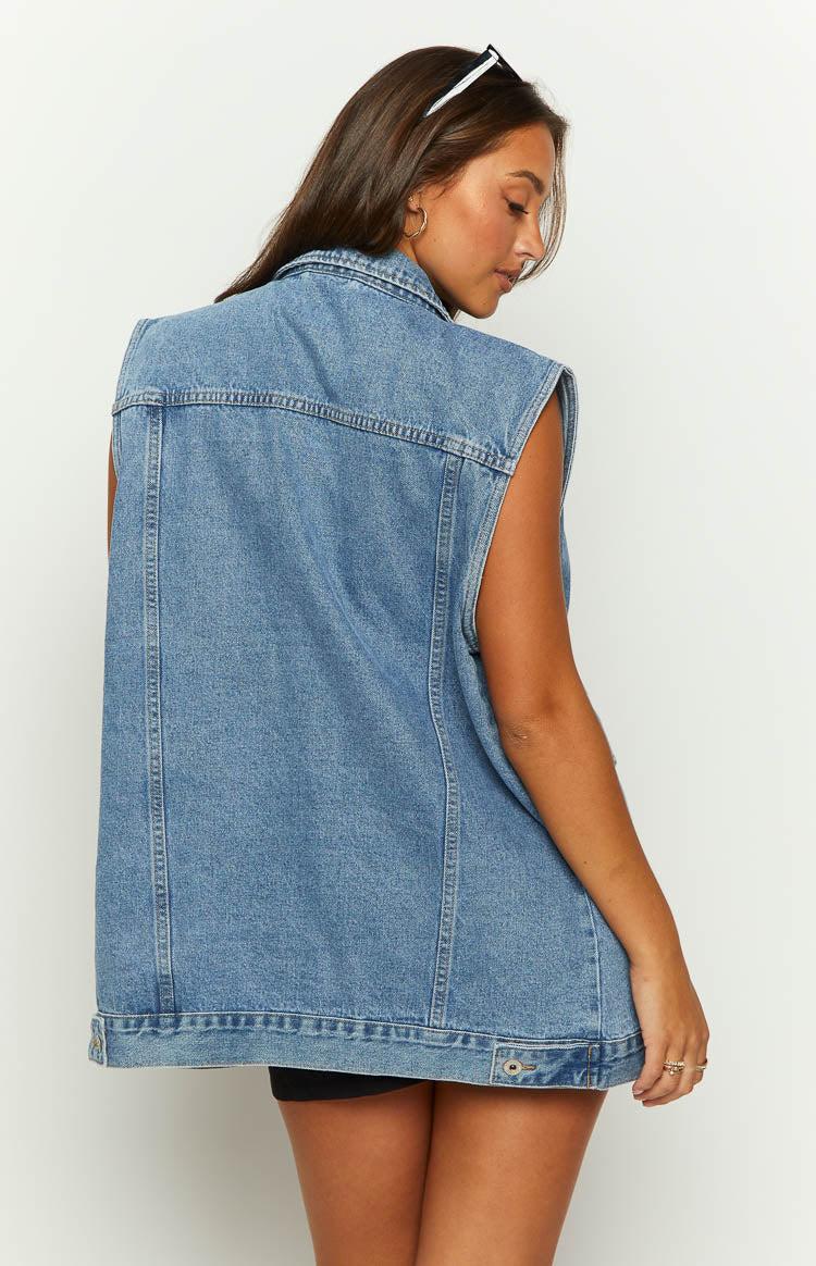 Orla Mid Wash Denim Vest Baby Product Image