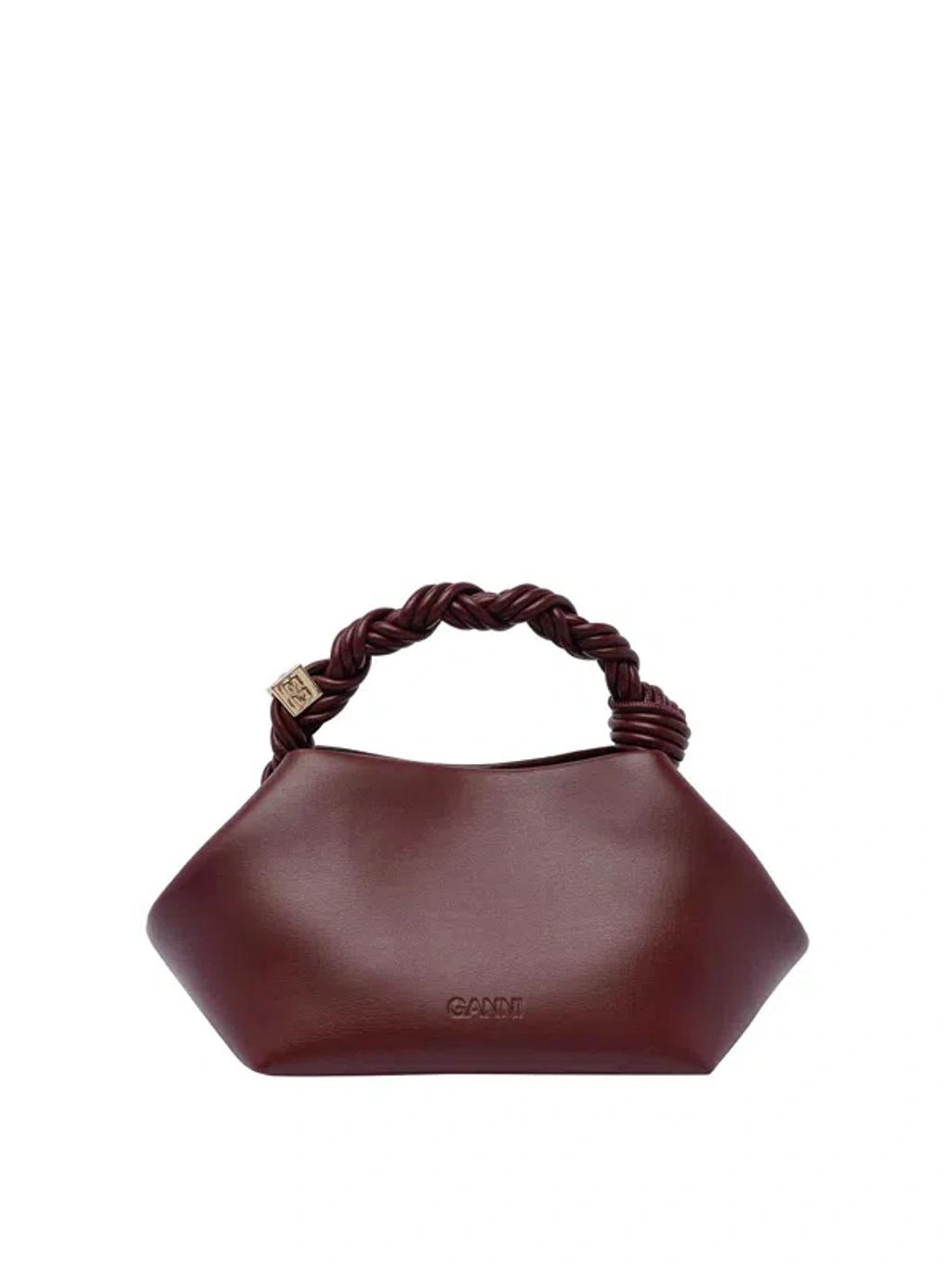 GANNI Bordeaux Mini Bou Handbag In Red Product Image