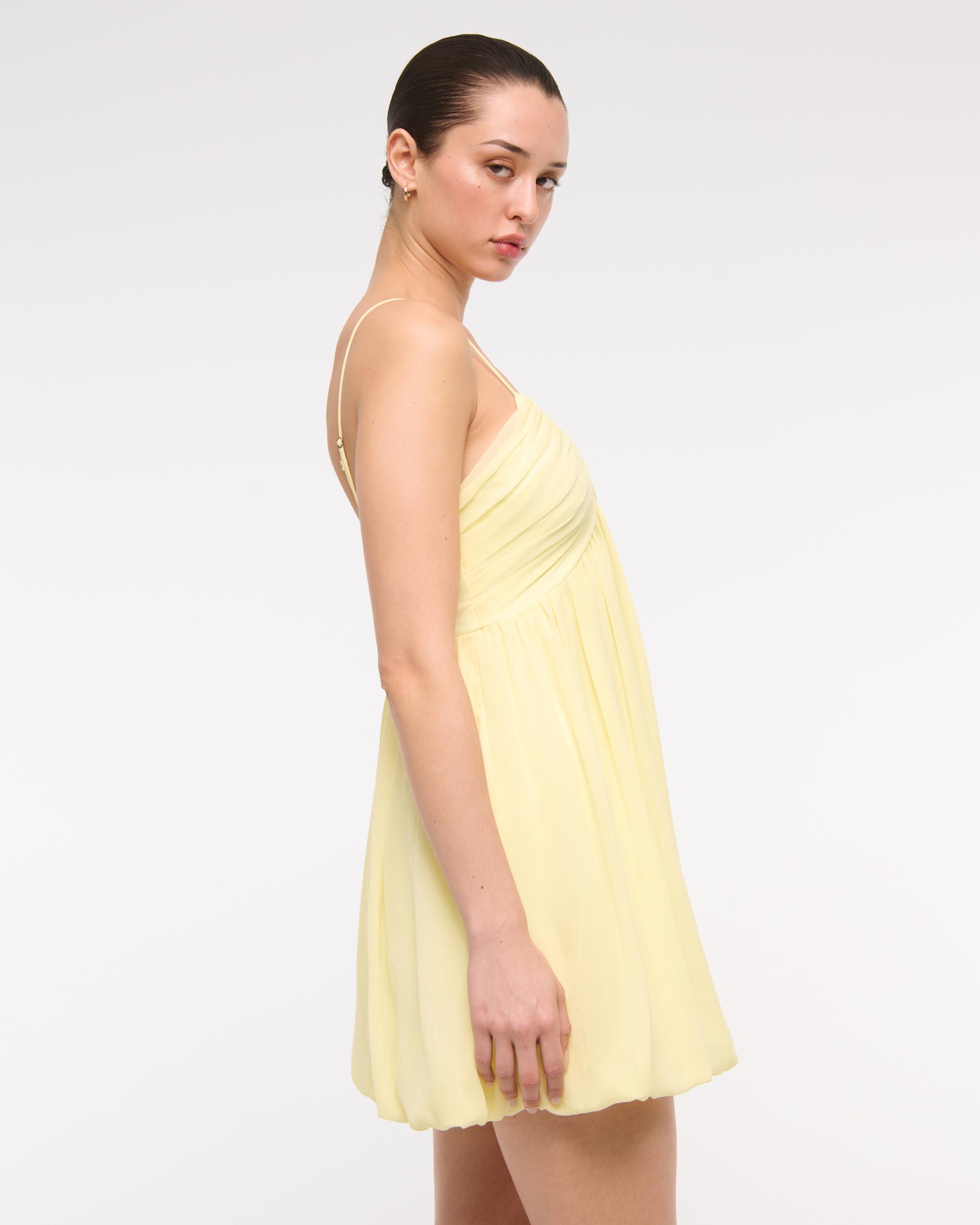 Sheer Bubble Hem Mini Dress Product Image