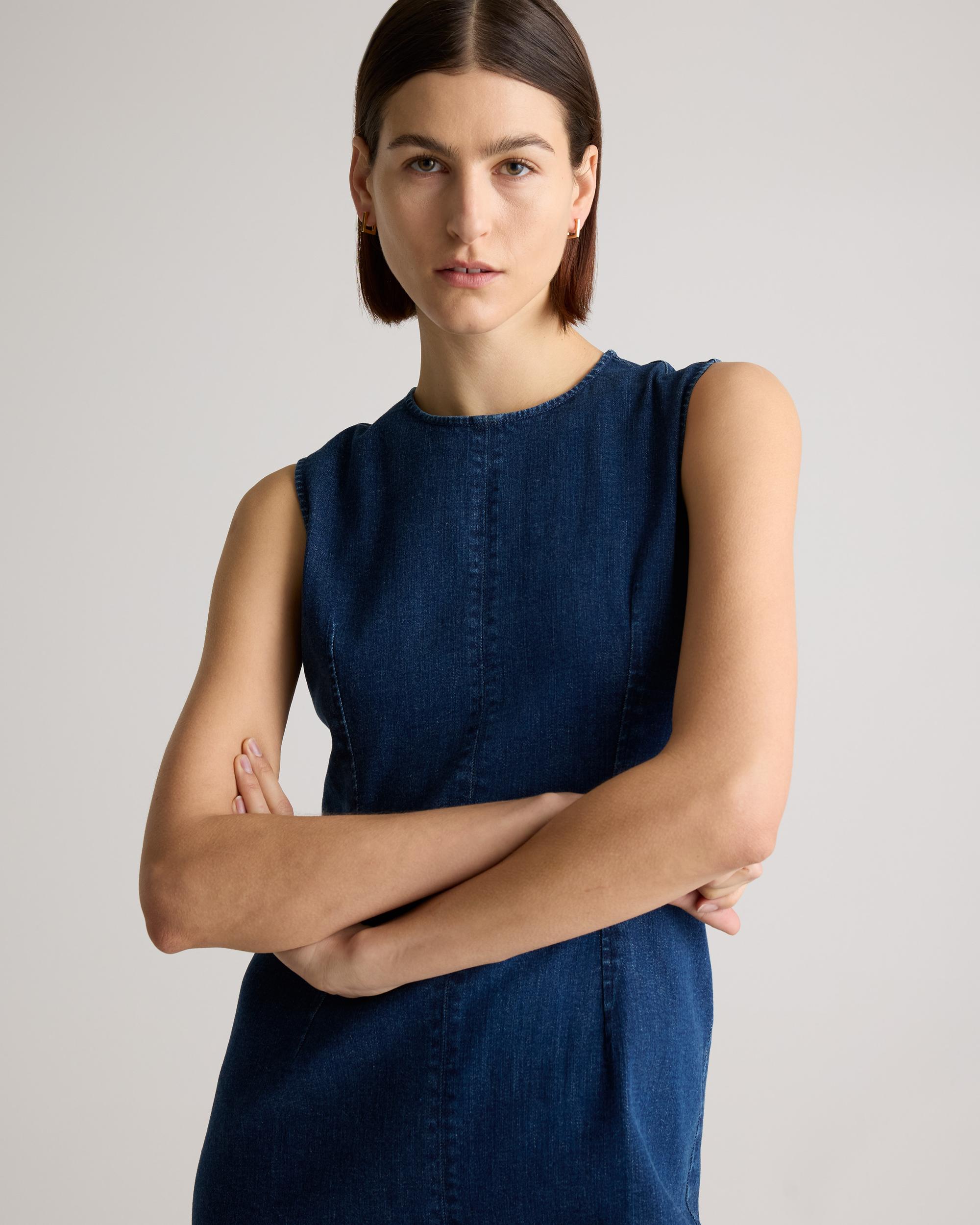 Quince | Women's Stretch Denim Maxi Dress Size XL, Organic Cotton Product Image