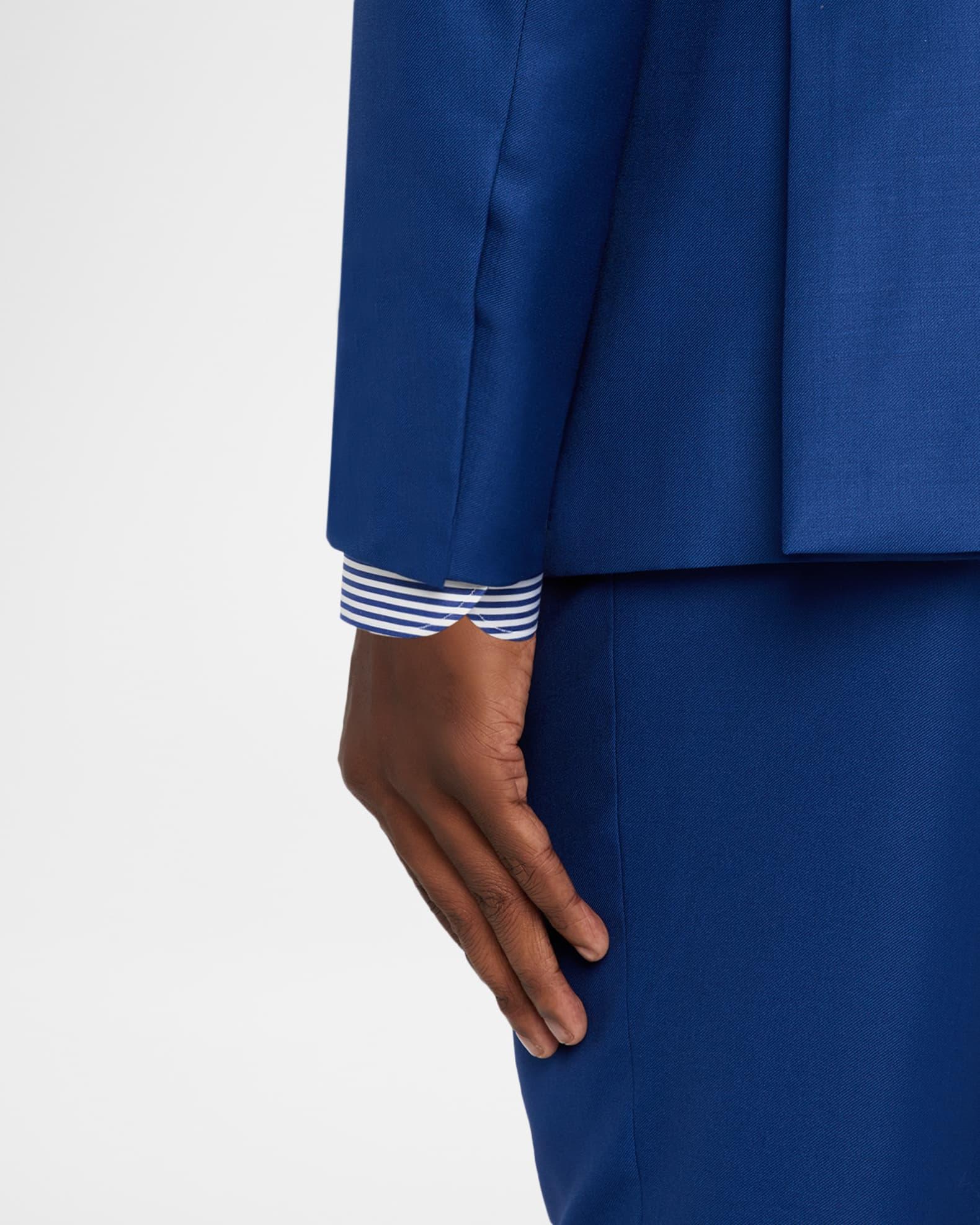 Men's Solid Blue Classic Suit Product Image