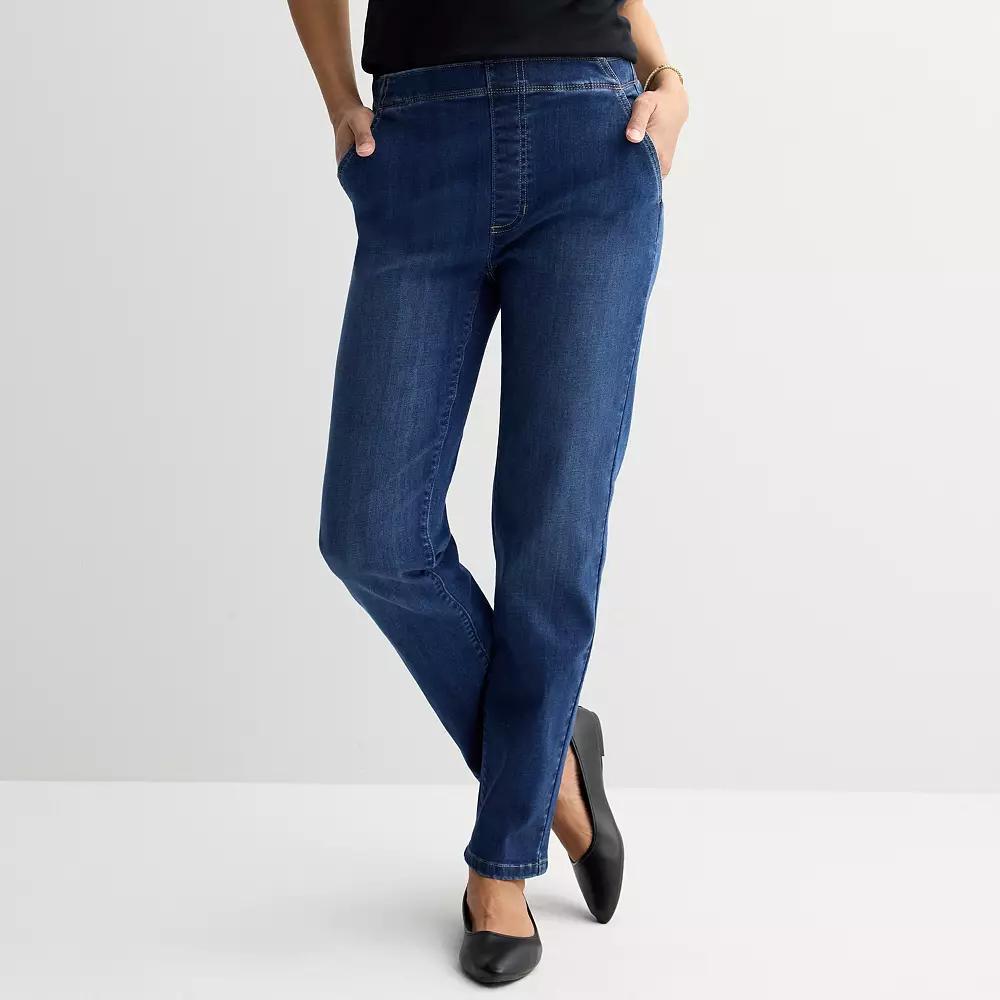 Women's Croft & Barrow® Classic Pull On Jeans,  Product Image