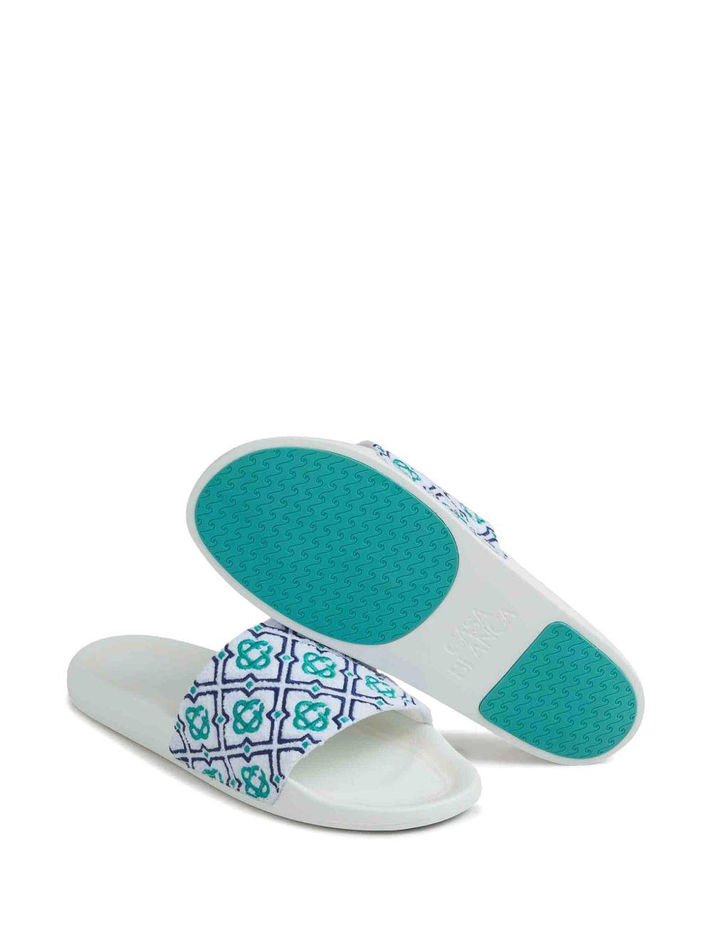 embroidered-monogram slides Product Image