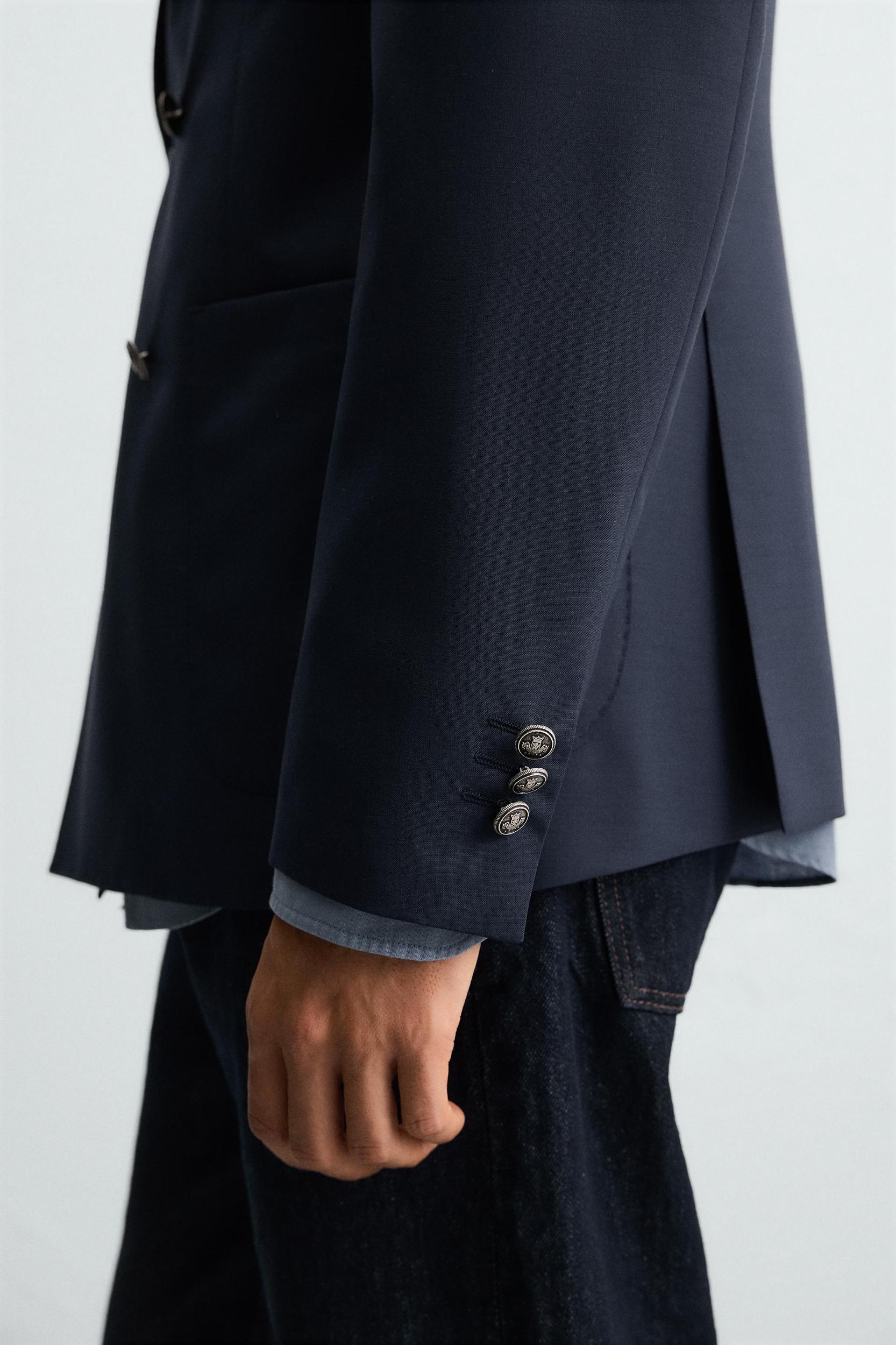 WOOL BLEND DOUBLE BREASTED BLAZER Product Image