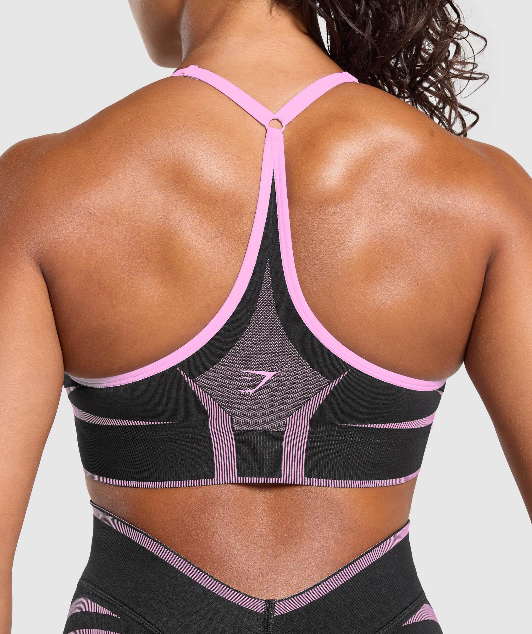 Gymshark Apex Lift  Seamless Sports Bra - Darkest Purple/Sour Pink Female Product Image
