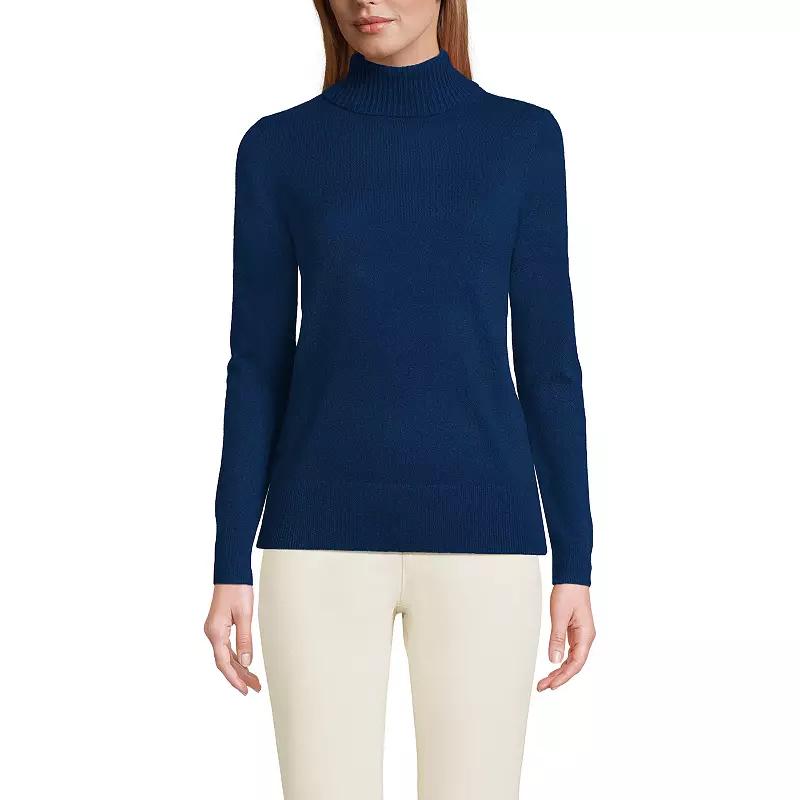 Women's Lands' End Turtleneck Cashmere Sweater,  Product Image
