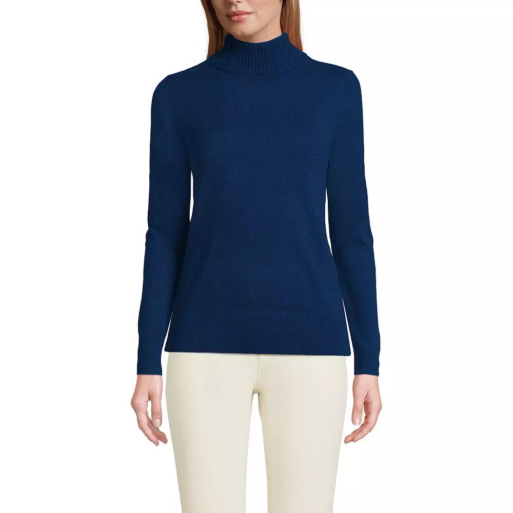 Women's Lands' End Turtleneck Cashmere Sweater,  Product Image