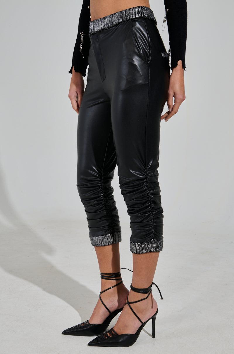 ALWAYS BEST DRESSED CAPRI IN BLACK PU Product Image