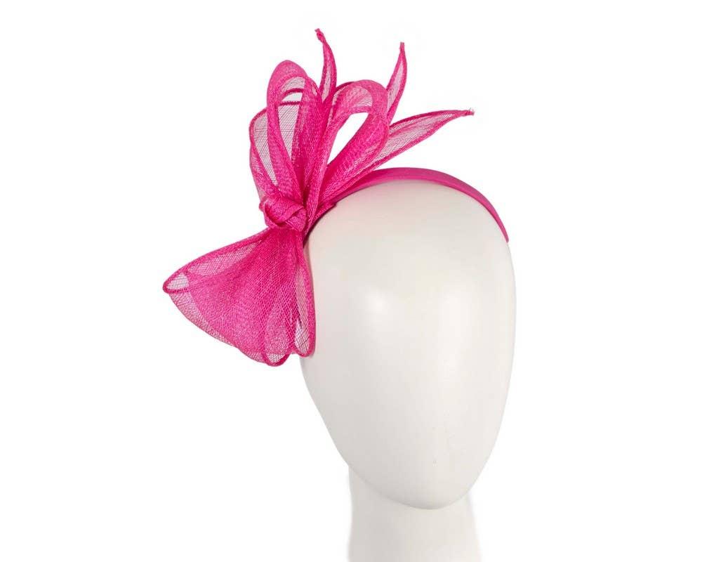 Sinamay bow fascinator - Navy Product Image