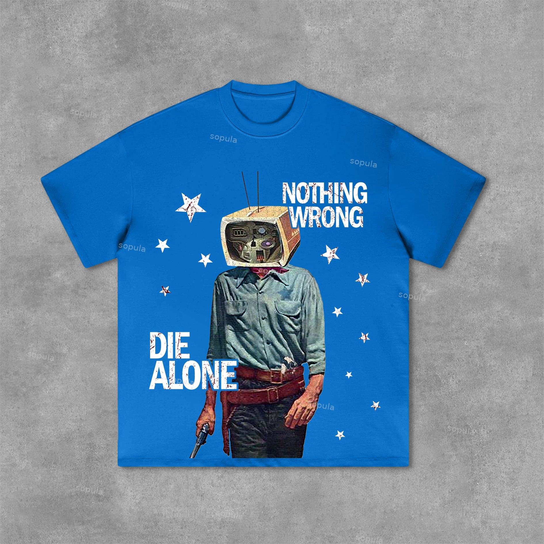 Sopula Nothing Wrong Graphic Print Cotton T-Shirt Product Image