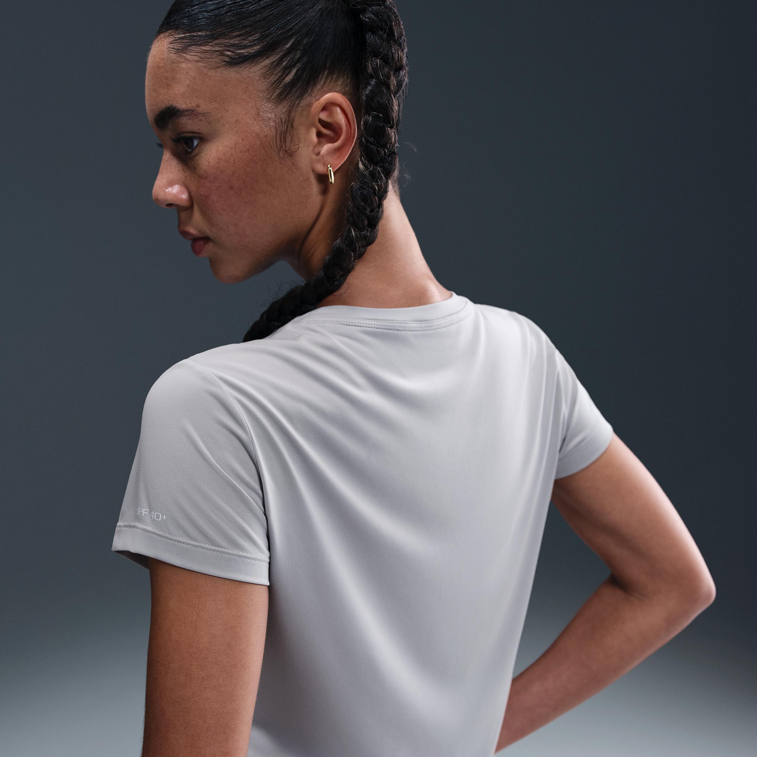 Nike Womens Swim Swoosh Hydroguard Short-Sleeve Top | NESSF326-079 Product Image