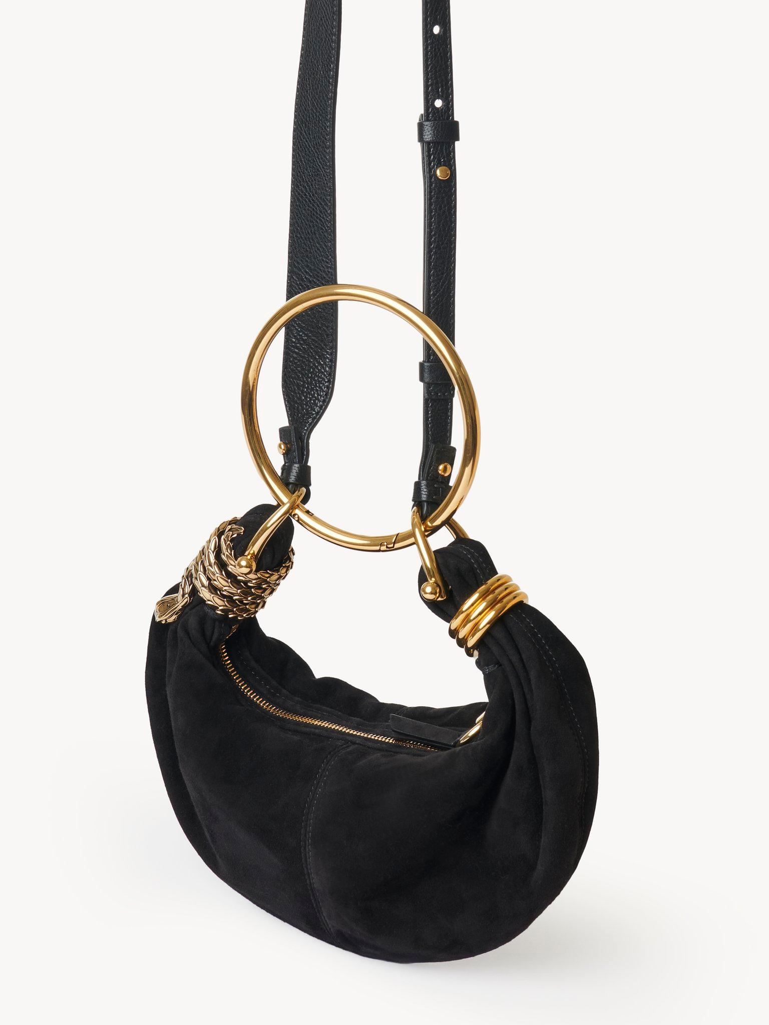 Small Snake Bracelet Hobo bag in suede leather Product Image