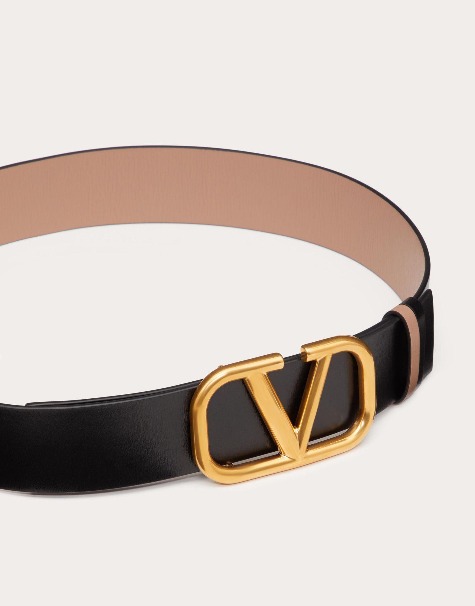 Reversible Vlogo Signature Belt In Glossy Calfskin 40 Mm  Product Image