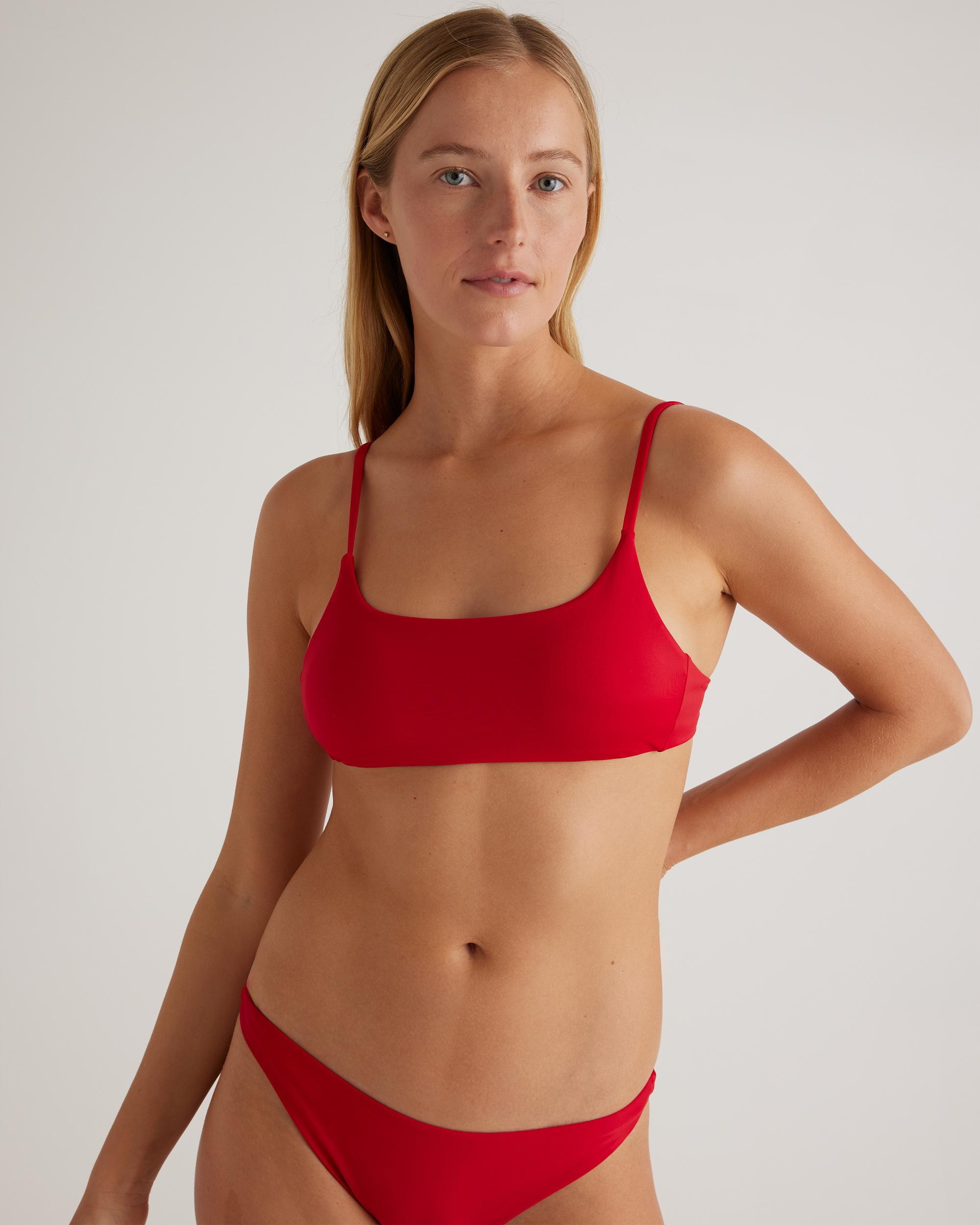 Quince | Women's Italian Scoop Neck Bikini Top 78% Recycled Polyamide, 22% Spandex Product Image