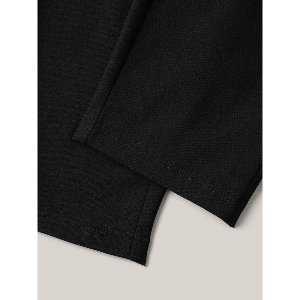 Plus Size Pull-On Skinny-Fit Pockets Pants Women Black At the Office Skinny Mid Rise Work Pants BloomChic 26/4X Product Image