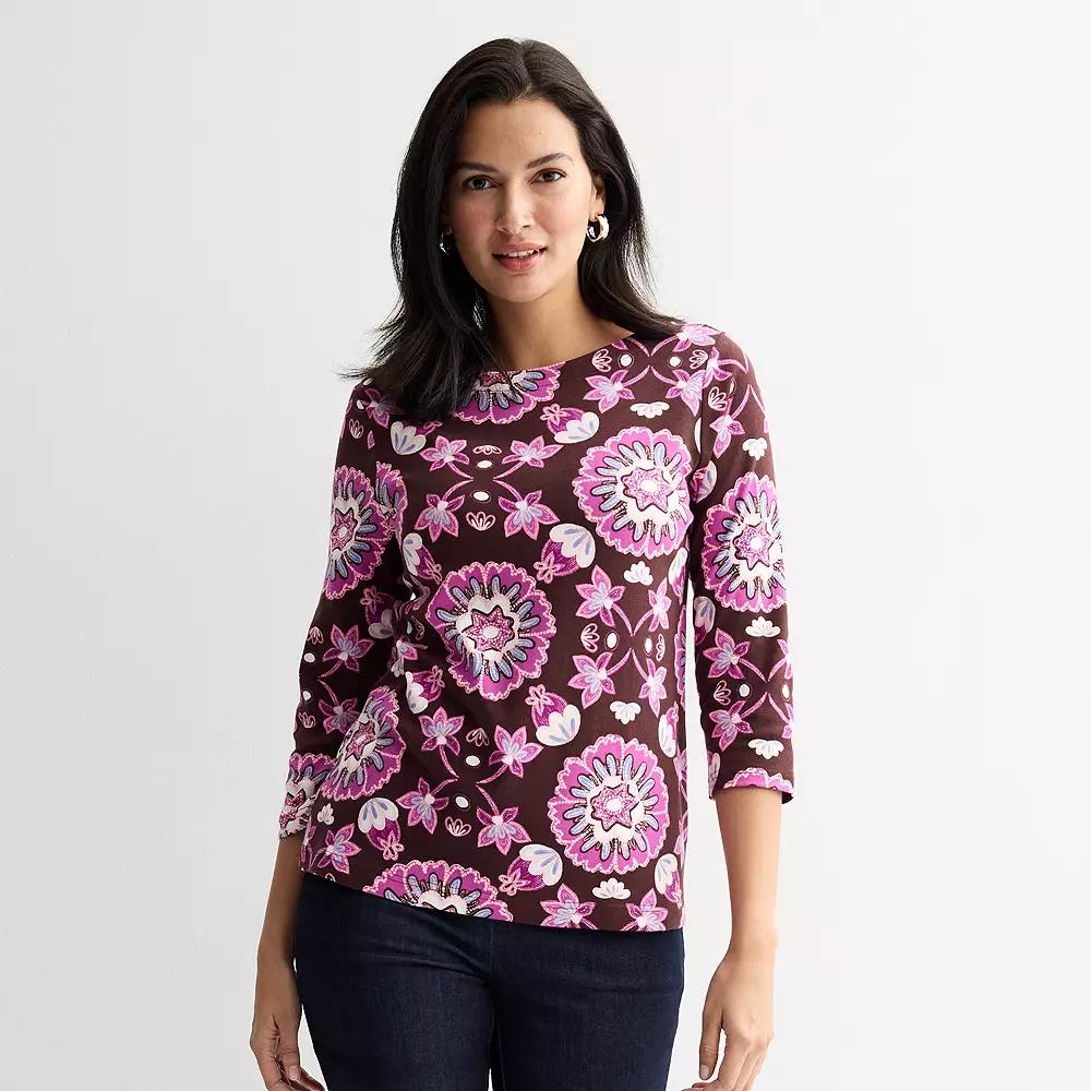 Women's Croft & Barrow® Boatneck Top,  Product Image