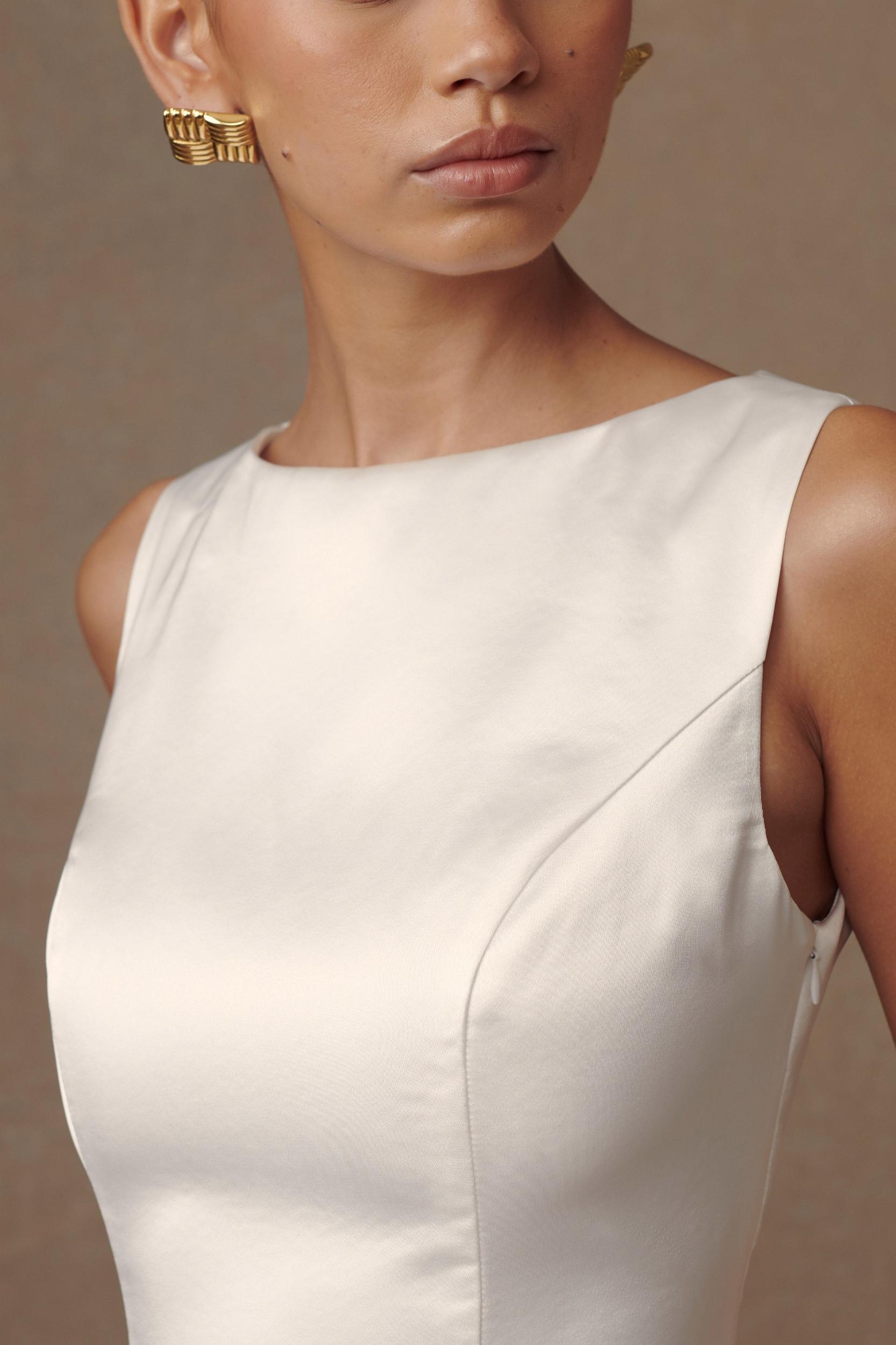 Fontanne Satin Wedding Gown - White Product Image