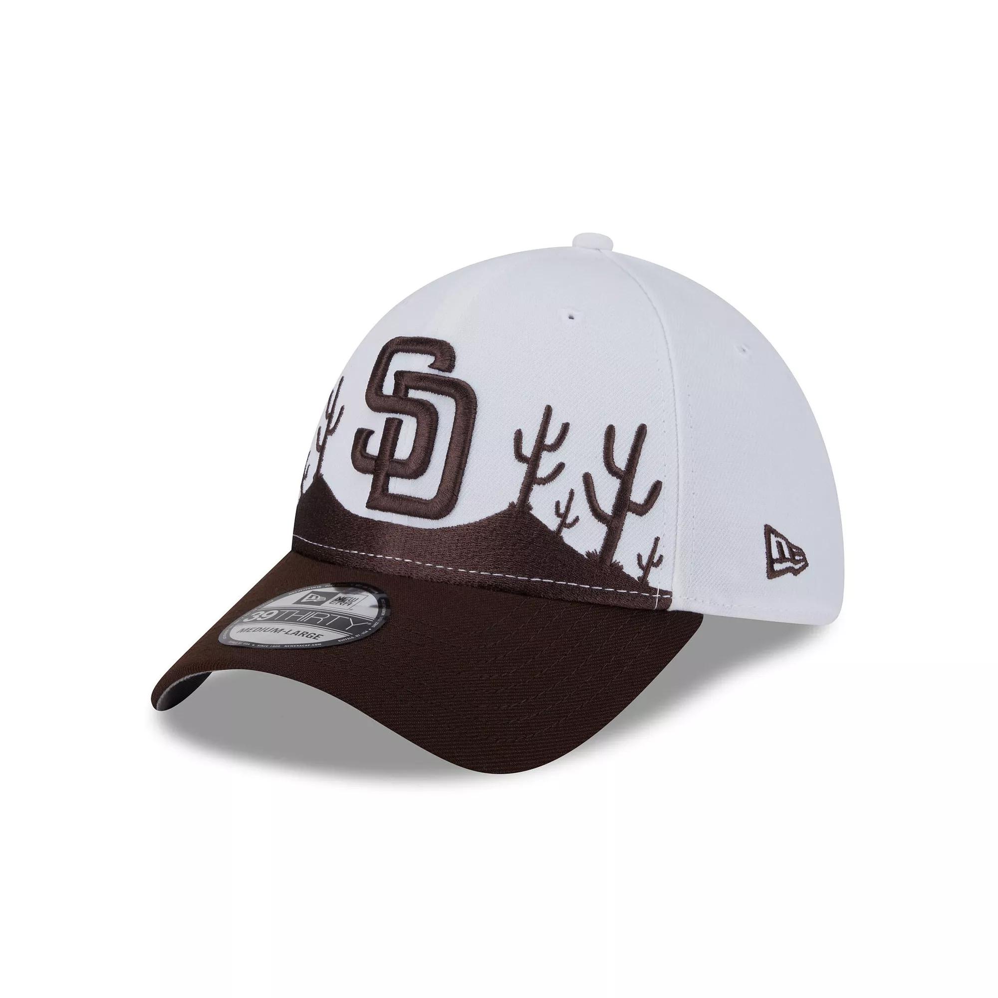 Men's New Era  White/Dark Brown San Diego Padres 2025 Spring Training Landscape 39THIRTY Flex Hat, Size: Large/XL Product Image