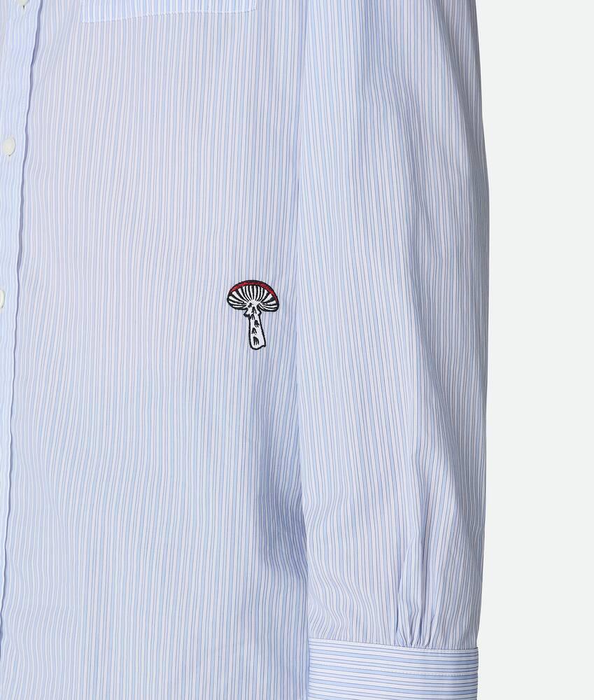 Men's Stripe Cotton Poplin Shirt in White/blue Product Image