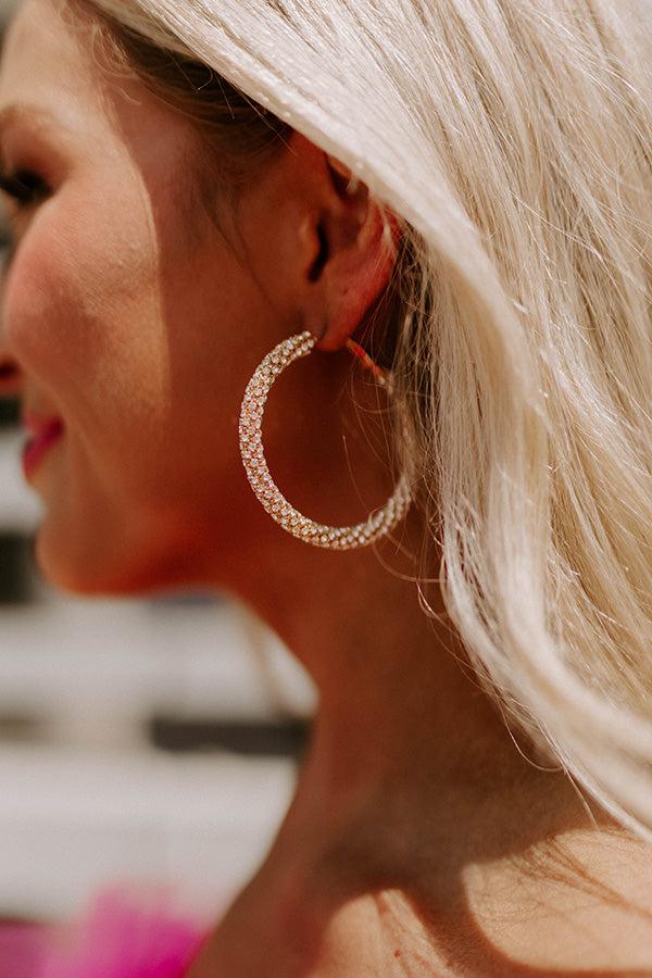 Oh My Heart Hoop Earrings in Gold Product Image