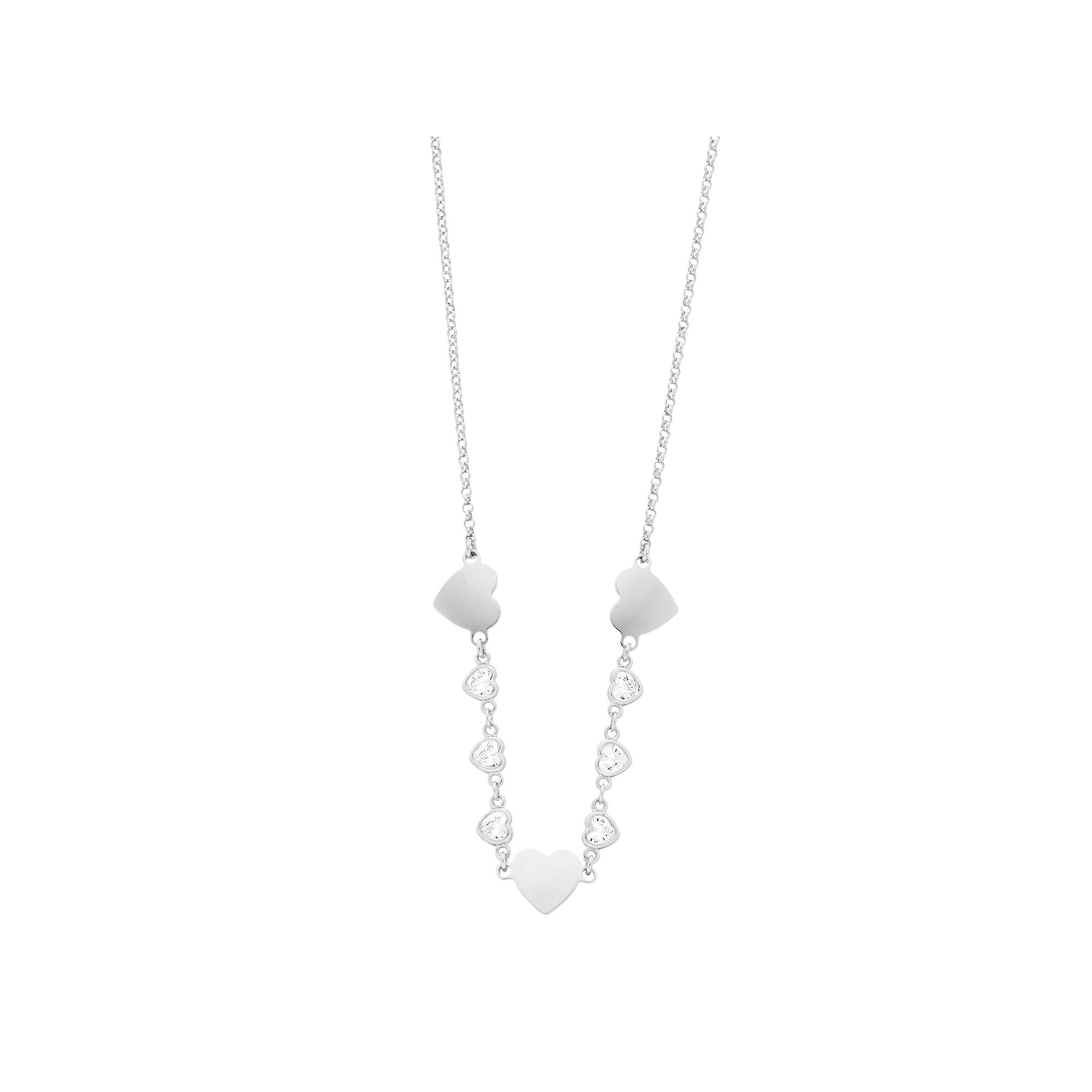 Sterling Silver Heart Necklace, Women's,  Product Image