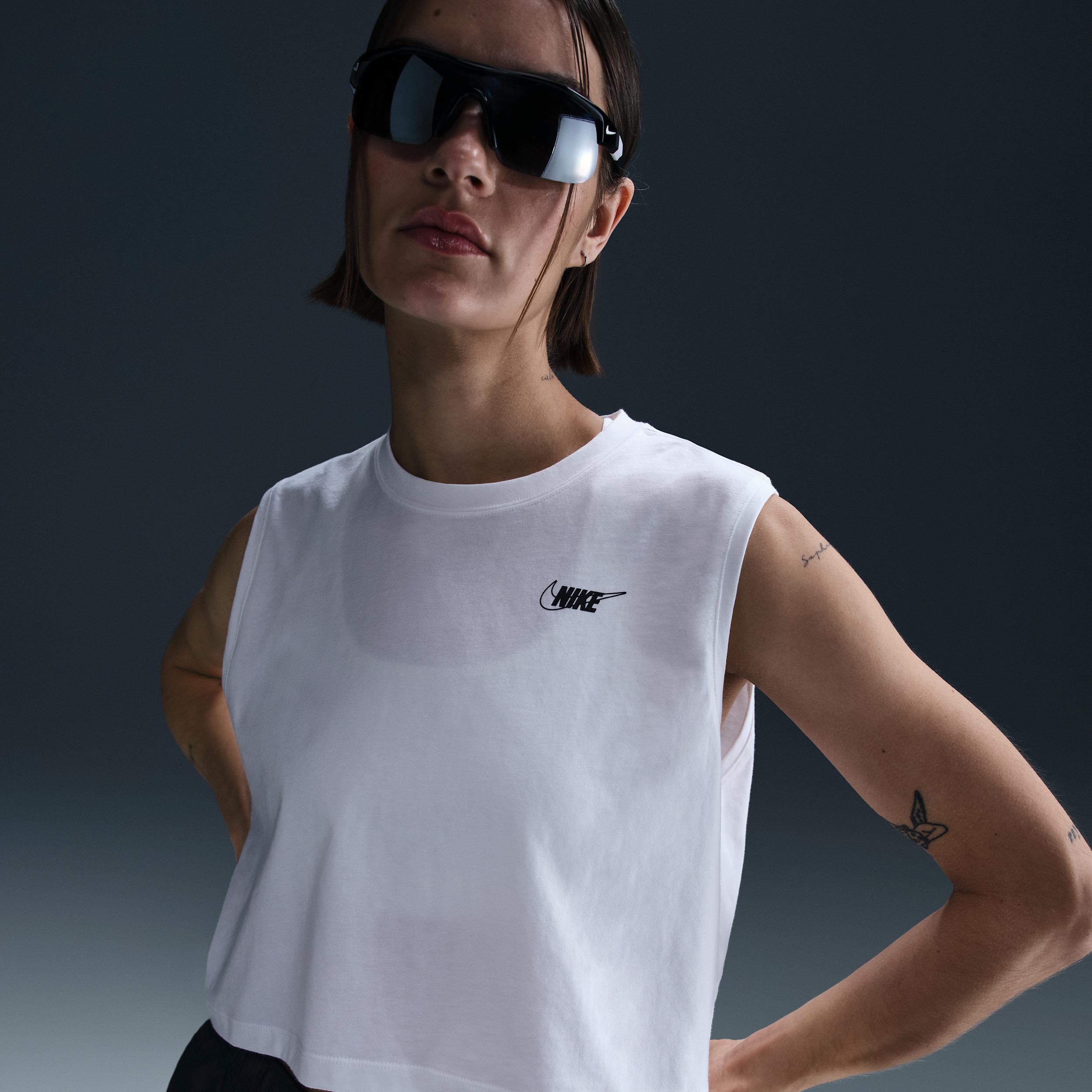 Women's Nike Sportswear Club Sleeveless Cropped Graphic T-Shirt Product Image