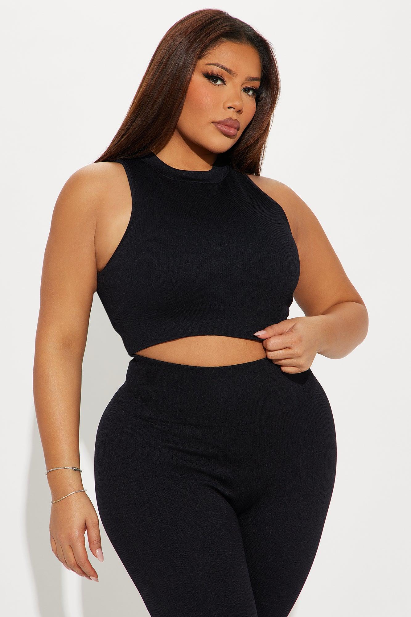 Reach Up Effortless Seamless Active Tank - Black Product Image