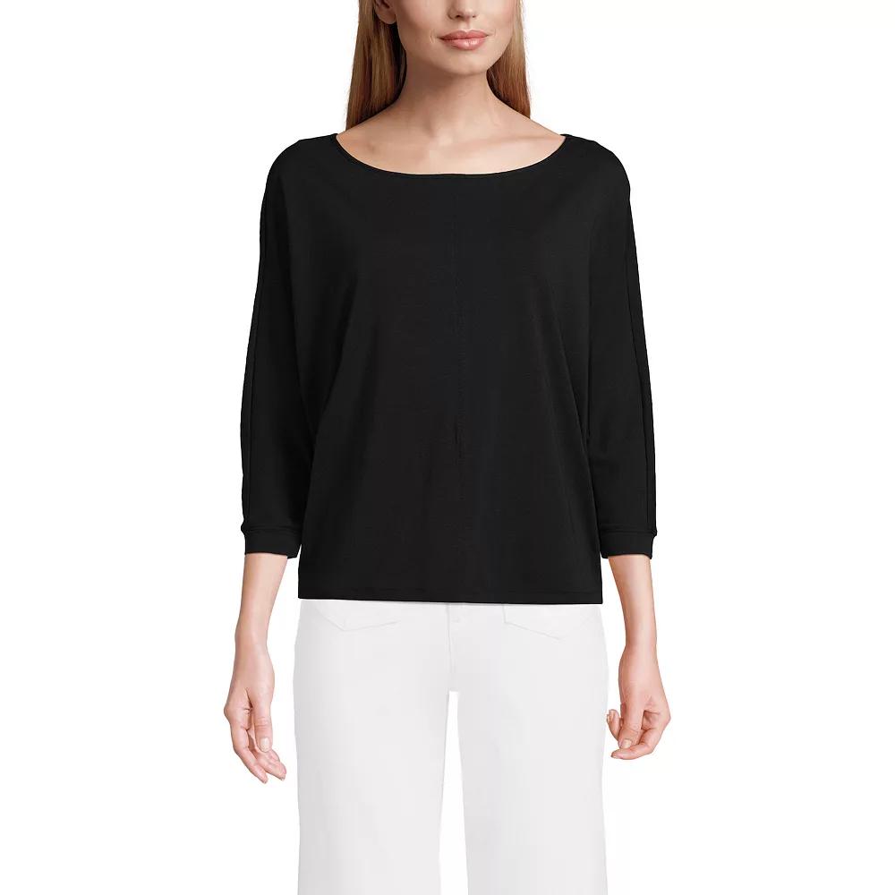 Women's Lands End Lightweight Jersey Boatneck Dolman Sleeve Top,  Product Image