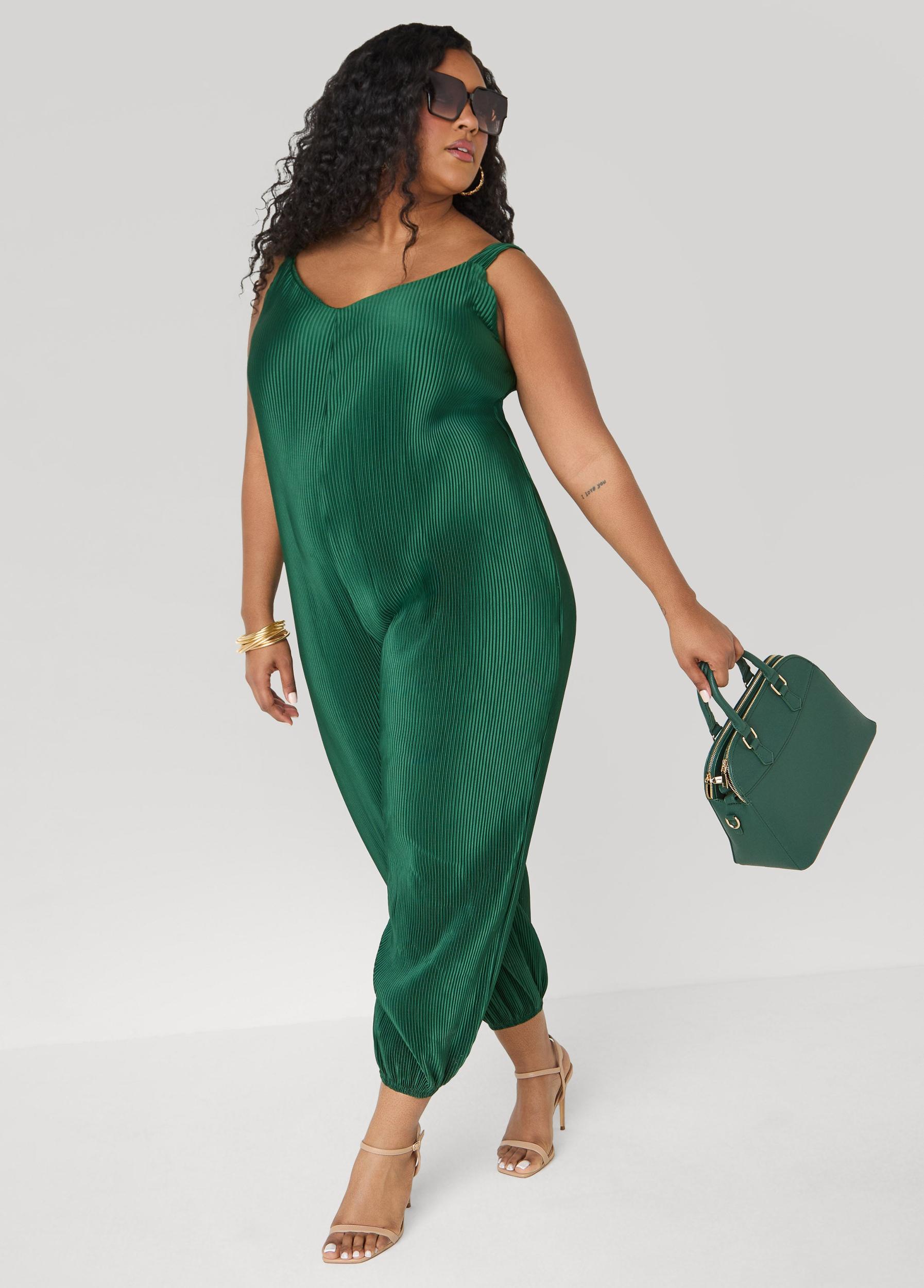 Plisse Satin Balloon Pant Jumpsuit Product Image