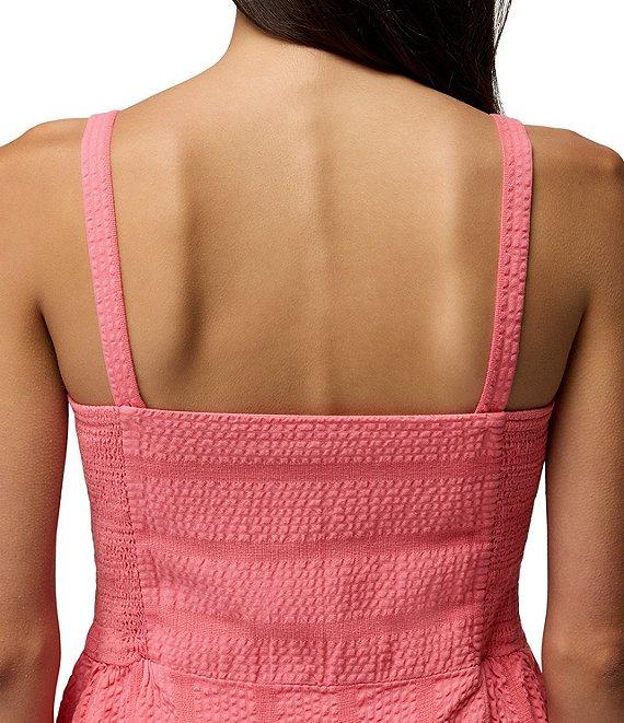 prAna Ocean Hills Seersucker Stripe Mesh Square Neck Dress Product Image