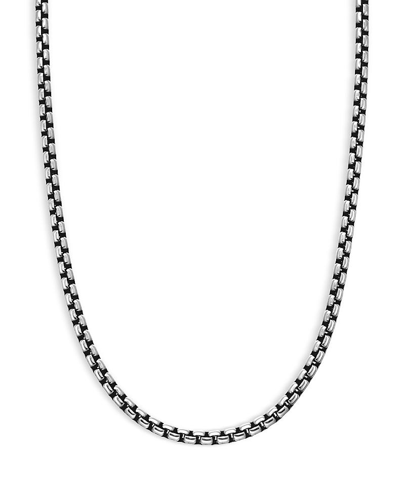 Mens Box Chain Necklace in Sterling Silver, 3.6mm Product Image