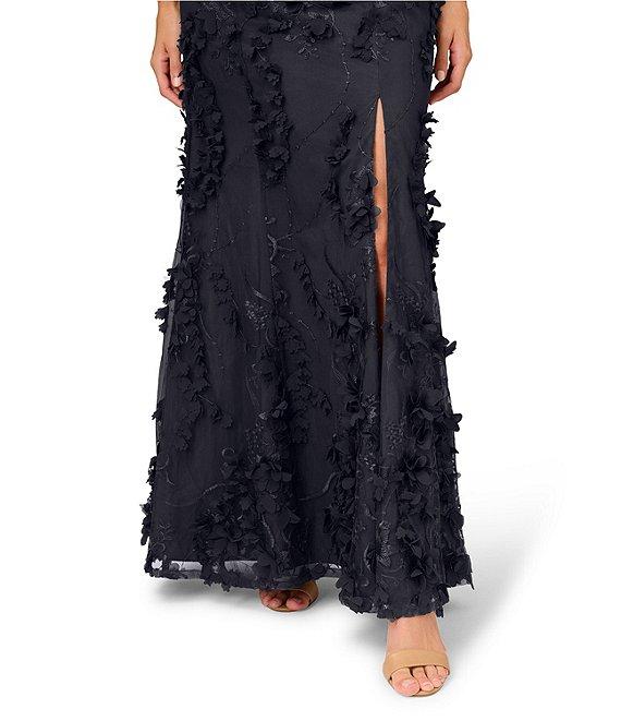 Aidan Mattox V-Neck Sleeveless Front Slit Gown Product Image