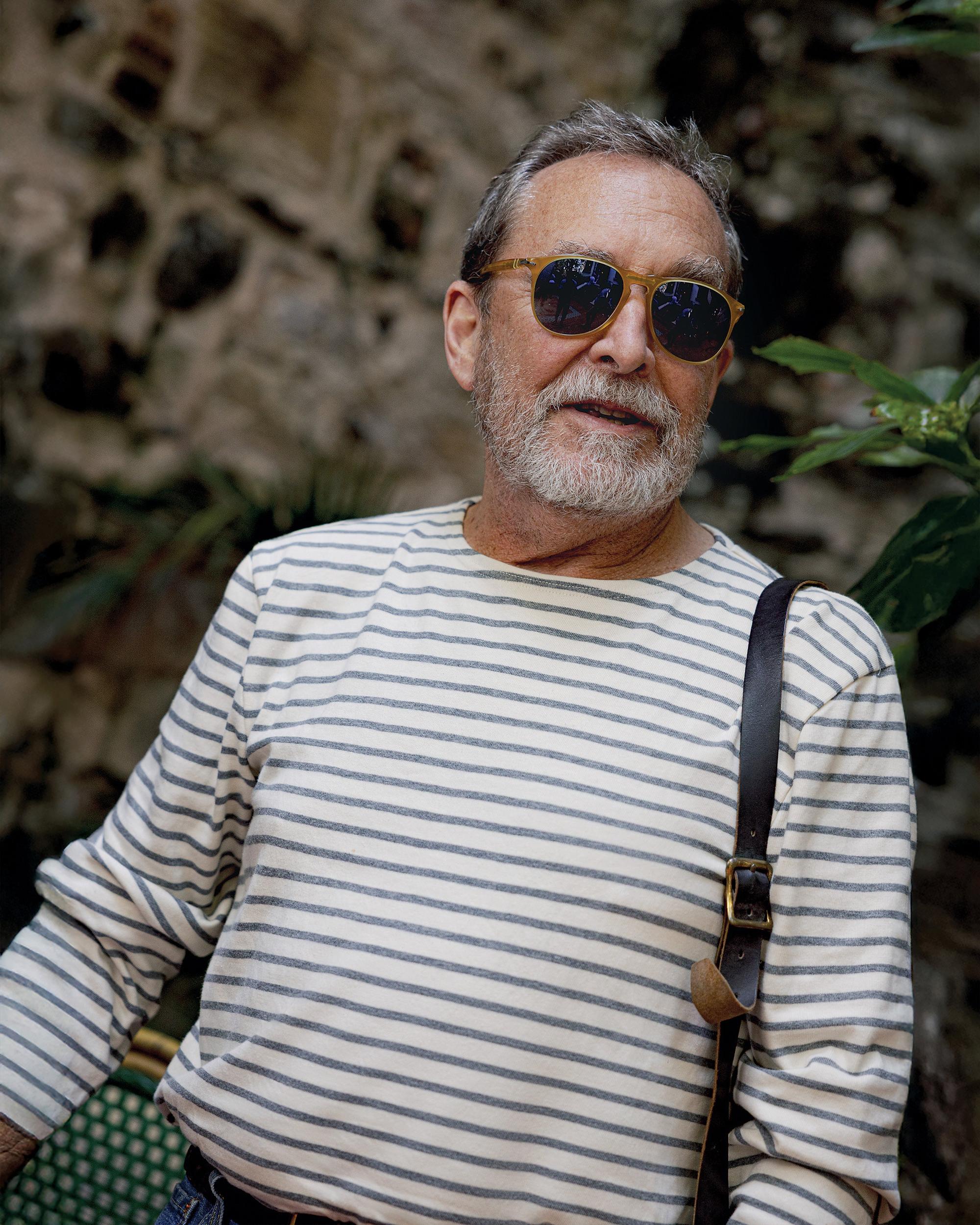 Men’s Breton Stripe Boatneck Tee in Off White/Heather Grey Product Image