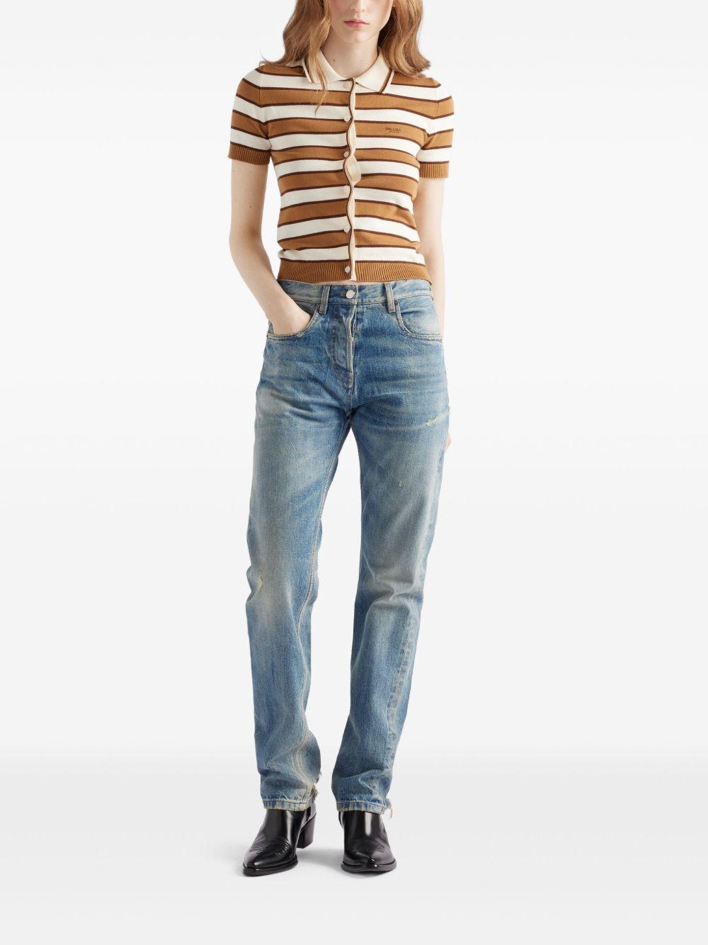 knitted polo top  Product Image