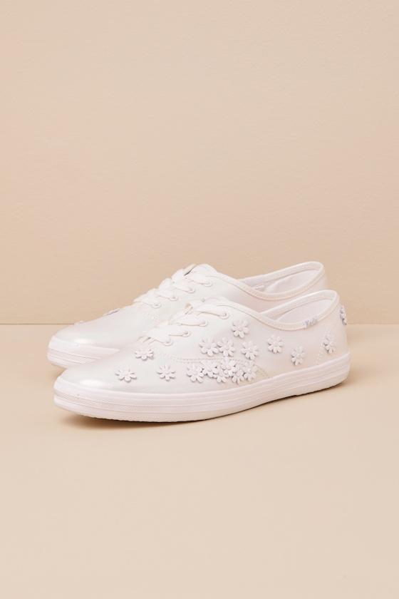 Champion Iridescent Canvas Floral Lace-Up Sneakers Product Image