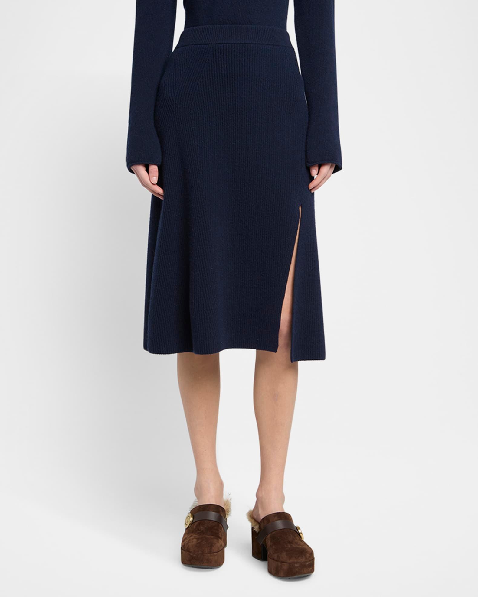 Wool-Cashmere Midi Skirt  Product Image