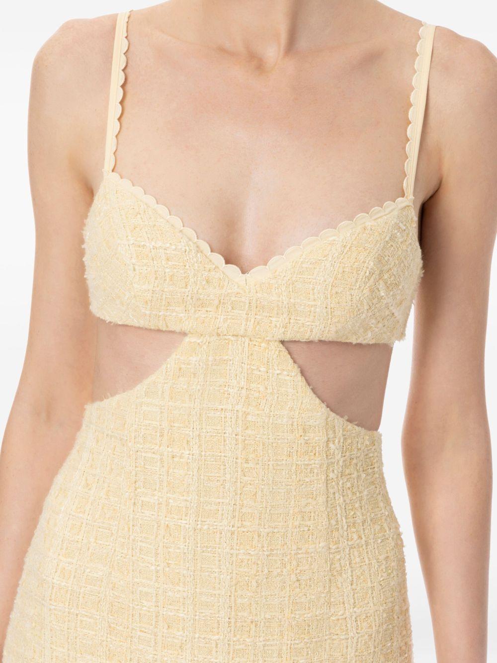 cut-out floral-embroidered mini cocktail dress Product Image