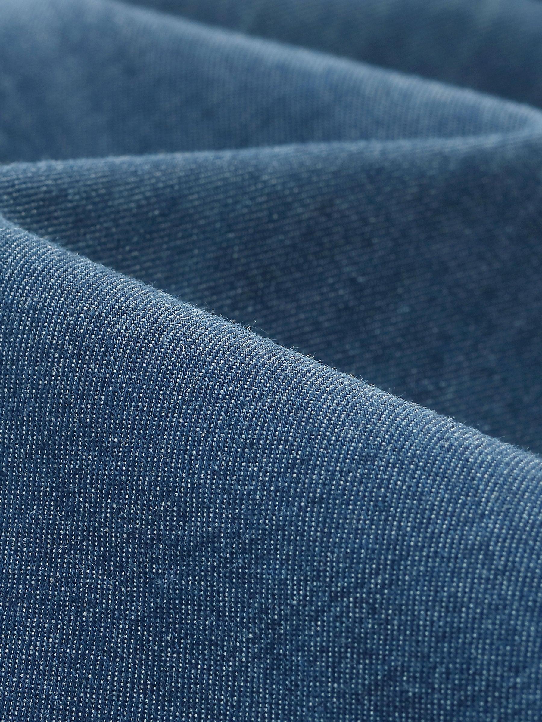 Denim Twist Front V-Neck Women Maxi Dress Product Image