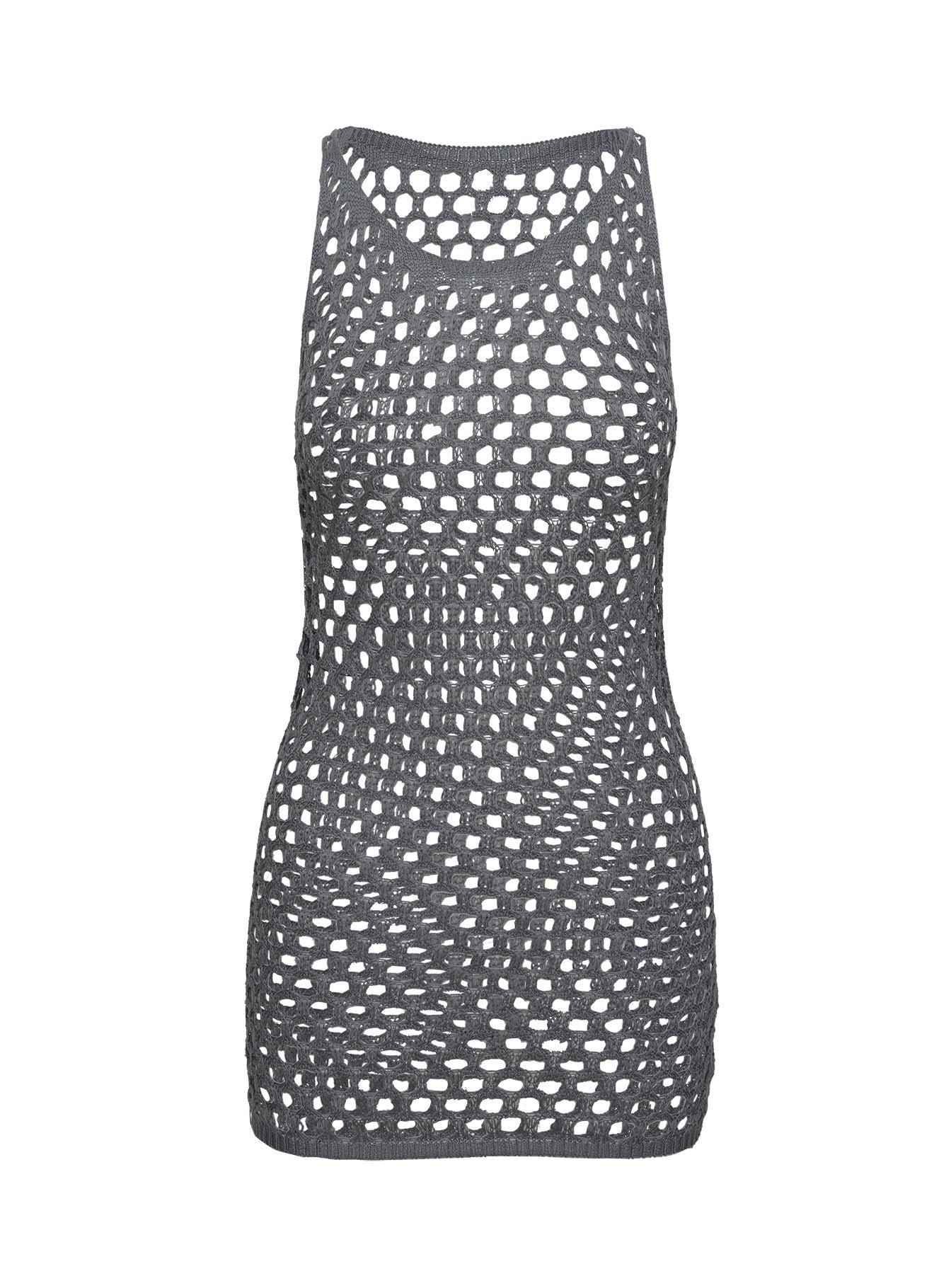 Keanes Net Mini Dress Charcoal Product Image