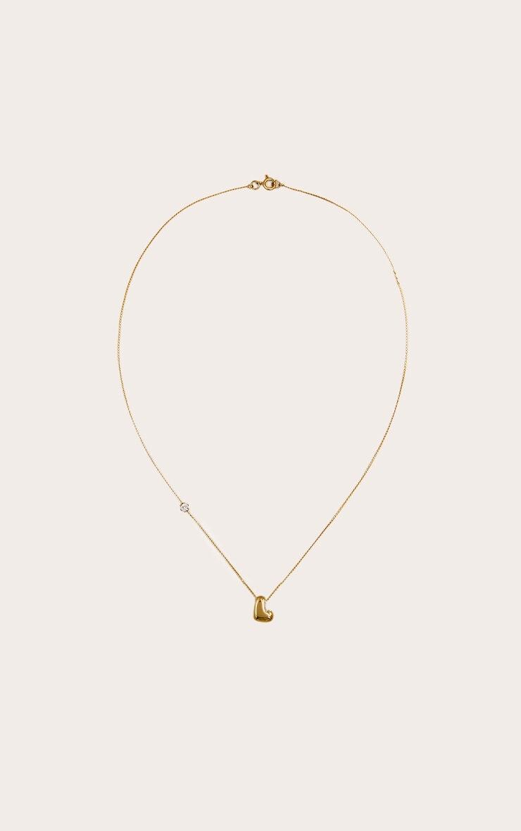 Gold Water Resistant Bubble Initial L Necklace Product Image