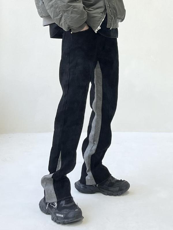 Men's Street Splice Slim Jeans Product Image